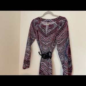 Anne Klein Psychedelic geometric pattern dress